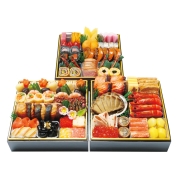 【新宿店受取】110［わらびの里］和風料亭おせち三段重