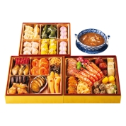 【新宿店受取】202【監修】［謝朋殿］中華おせち三段重（フカヒレスープ付）