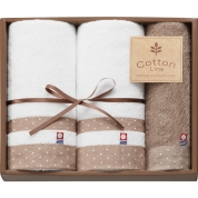 コットンライン フェイス・ハンドタオルセット CT9030