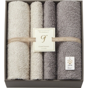 グランフランセヌーベル オーガニックコットンロングパイル バス・フェイスタオルセット GFG11500