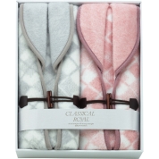 ジャカード織 衿付きアクリルベスト２枚セット WAB-125