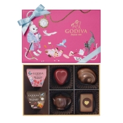 【バレンタイン】[ゴディバ]アリスのティーパーティ アソートメント 6粒入