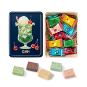 【バレンタイン】[メリーチョコレート　はじけるキャンディチョコレート。]アソートメント缶