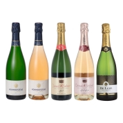 【ワインフェア】瓶内二次発酵クレマン白＆ロゼ5本セット U-5