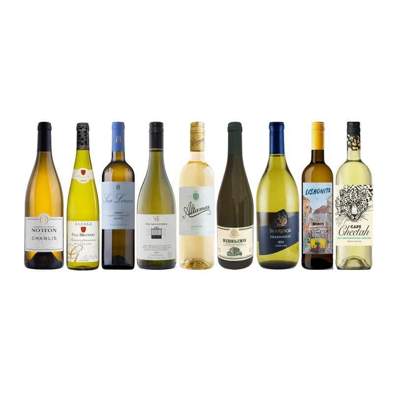 シャブリ入り！世界8カ国の白ワイン9本セット