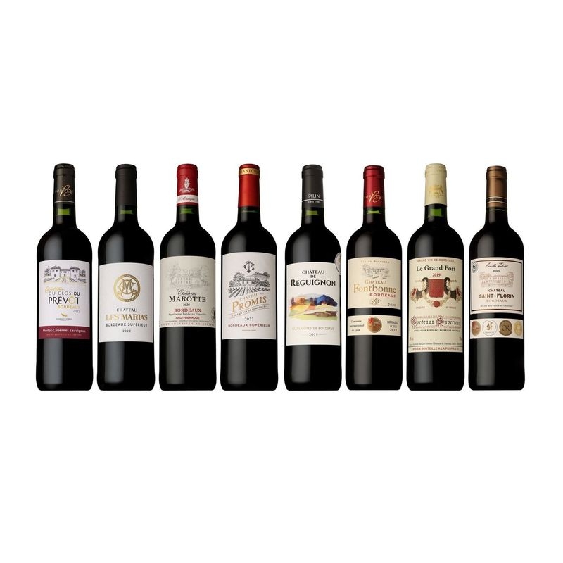 メルロー主体！濃密でリッチな味わいを堪能するボルドー赤ワイン 8本セット！