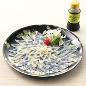 【広域配送】264［なかお］養殖とらふぐ刺身（30cm皿盛）