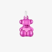 [TOUS]ペンダントBold Bear くま 16mm　シルバー925 スティール　ピンク