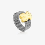 [TOUS]リングメッシュ　Sweet Dolls　くま　7mm 18金　サイズ12号