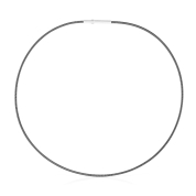 [TOUS]チョーカーメッシュTUBE　スチール2mm 42cm ブラック