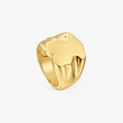 [TOUS]リングスタンプ Sweet Dollsくま　15 mm　ゴールドコーティング  12号