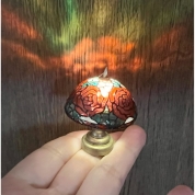 (5)BamBi LED薔薇のステンドグラスランプ　