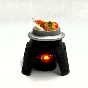 (18)ミニ厨房庵 炊き込んでいるような灯り付き釜めし