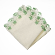 【新宿店受取】[近沢レース]シーズンタオルハンカチ ジャスミン(8月)　