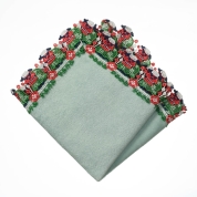 【新宿店受取】[近沢レース]シーズンタオルハンカチ 獅子舞(12月)　