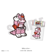 【TOEI ART FES.】ゴレンジャー×おおかみくん 刺繍シール（モモレンジャー）　