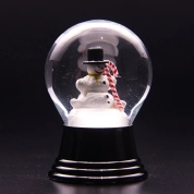 [スノードーム美術館] キャンディステッキのスノーマン