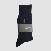 [マッキントッシュロンドン]紳士靴下　ワンポイント刺繍　ブラック