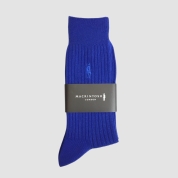 [マッキントッシュロンドン]紳士靴下　ワンポイント刺繍　ブルー