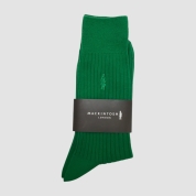 [マッキントッシュロンドン]紳士靴下　ワンポイント刺繍　グリーン