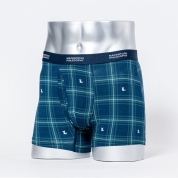 [マッキントッシュフィロソフィー]ボクサーチェックマスクドキャット　ネイビー