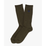 [ブルックス ブラザーズ]GF コットン ブレンド クルーソックス オリーブ