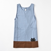 [マタノアツコ] ひょっこりMEME エプロン　ブルー