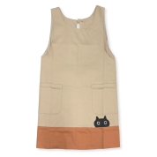 [マタノアツコ] ひょっこりMEME エプロン　ベージュ