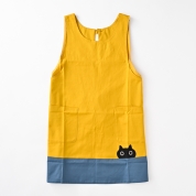 [マタノアツコ] ひょっこりMEME エプロン　イエロー