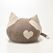 [Dodge(ダッチ)]京王限定販売 猫耳肉球ベレー　ブラウン