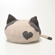 [Dodge(ダッチ)]京王限定販売 猫耳肉球ベレー　ベージュ