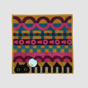 [アツコマタノ]MEMEキルト　タオルハンカチ　イエロー