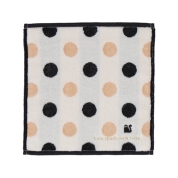 [ケイト・スペード ニューヨーク]タオルハンカチ　ドット　ホワイト