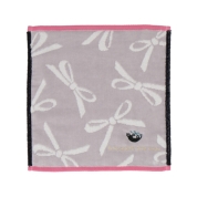 [ケイト・スペード ニューヨーク]タオルハンカチ　リボン　グレー