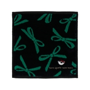 [ケイト・スペード ニューヨーク]タオルハンカチ　リボン　ブラック