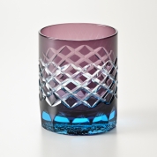 [可夜硝子]星詠み猫+矢来紋/切子　宵凪ぎ色