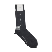 [マッキントッシュロンドン]紳士靴下　ラメホーンドベア　チャコールグレー