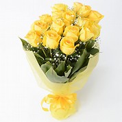 [フローレット]Large Roses 花束（M）【黄】