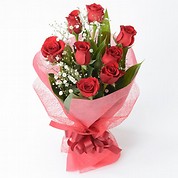 [フローレット]Large Roses 花束（S）【赤】