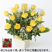 [フローレット]Large Roses アレンジメント（M）【赤】