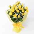 バラ 花束（L）【黄】