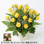 [フローレット]バラ アレンジメント（L）【ピンク】