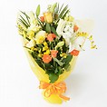 スタンダードブーケ「One side」【黄×オレンジ】