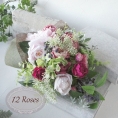 【SALE】[パルク・フローラル]12Rosesのブーケ風スワッグ　