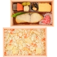 [築地魚弁]季節の炊き込みご飯と銀ひらす塩糀焼弁当
