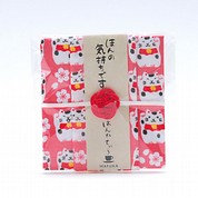 【プチギフト】[久世福商店]はんかてぃ～ 桜と招き猫