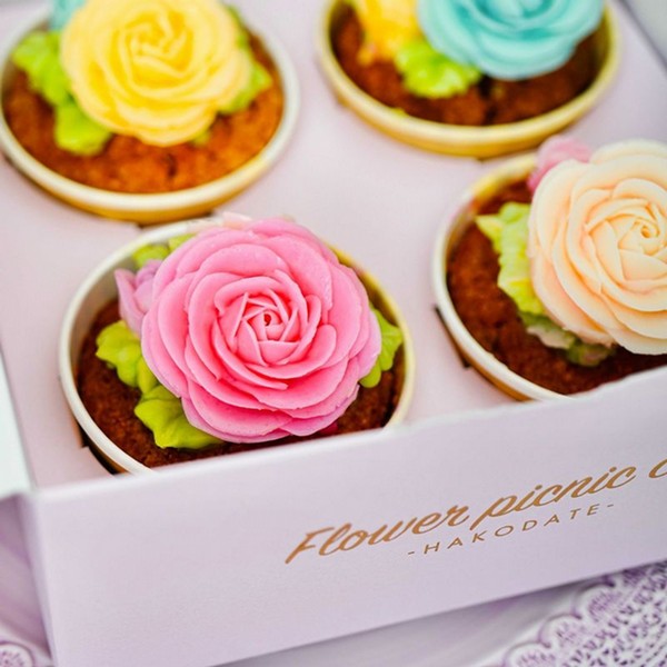 北海道フーディスト 食べられるお花のカップケーキ 4個セット 京王ネットショッピング 京王百貨店