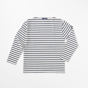 ［SAINT JAMES/セントジェームス］OUESSANT ウェッソン ボートネック カットソー　ECRU/MARINE