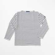 ［SAINT JAMES/セントジェームス］OUESSANT ウェッソン ボートネック カットソー　ECRU/MARINE