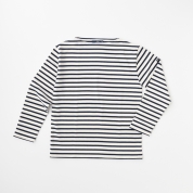 ［SAINT JAMES/セントジェームス］OUESSANT ウェッソン ボートネック カットソーECRU/INDIGO